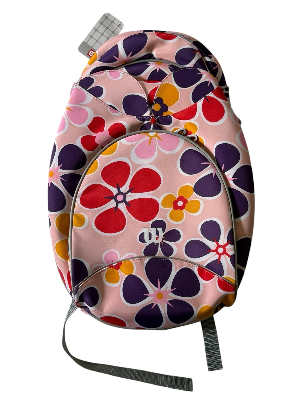 Wilson Perfect Pak Tennis Backpack Pickeball Racquet Bag Pink Floral Retro Bag